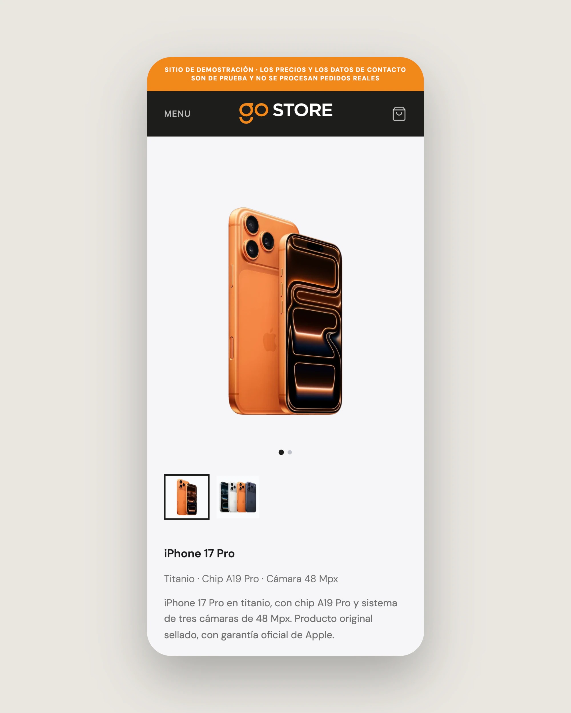 GoStore, detail 2